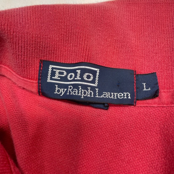 Men’s Polo Ralph Lauren Short Sleeve Polo Shirt Size Large Red - Picture 3 of 3